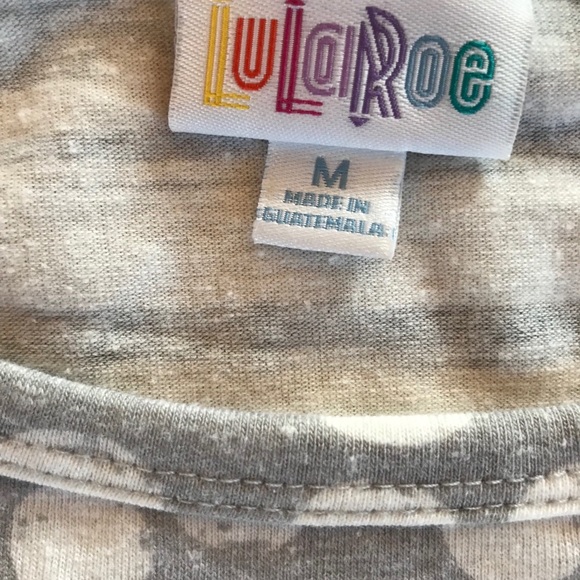 ❤️ LuLaRoe Julia dress, M, grey white dots stripes - Picture 4 of 6